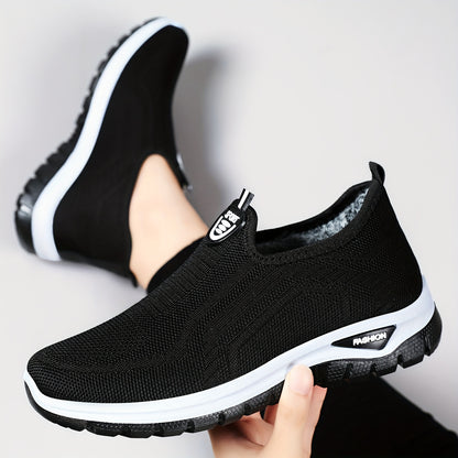 Կանացի մեծ չափսերի, բրդյա երեսպատումով տաք ձմեռային կոշիկներ, բազմակողմանի, հաստացված, փափուկ ներբանով, պարզ կոշիկներ