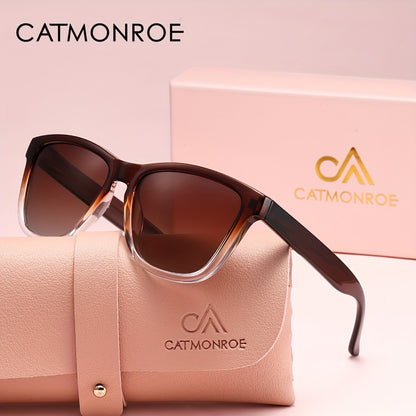 Women’s Lightweight Polarized UV400 Square Sunglasses with PC Frame