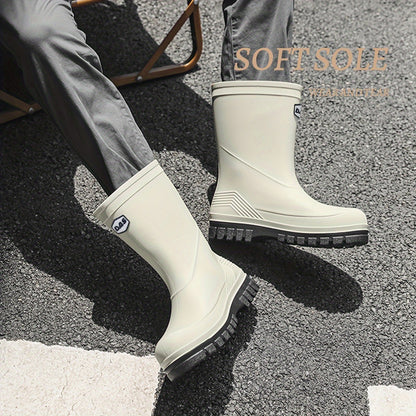 Men's Outdoor Rubber Anti-Slip Long Rain Boots