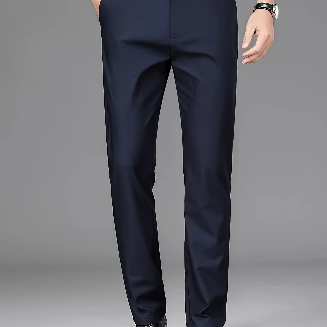 Men's straight-leg suit pants, which can be used as professional formal wear or thick casual pants for autumn and winter.