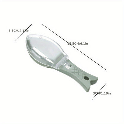 1pc KitchenCraft Fish Scale Remover with Storage Box - Easy-Clean Scraper for Dining, Efficient Fish Scale Cleaning Tool