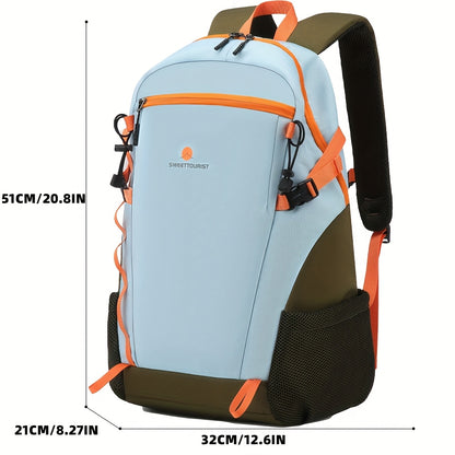 SWEET TOURIST Men'S Lightweight Hiking Backpack - Durable Oxford Fabric, Large Capacity, Adjustable Straps, Multiple Compartments for Outdoor Travel, Sports  Casual Use, Hiking Gear, Sturdy Construction