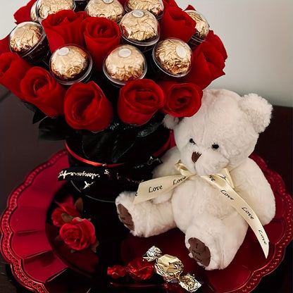 16Cm/6.29In Adorable Kawaii Teddy Bear Plush Toy - Gentle Stuffed Animal, Ideal for Christmas, Thanksgiving, Valentine'S Day, Birthdays, And Easter Presents