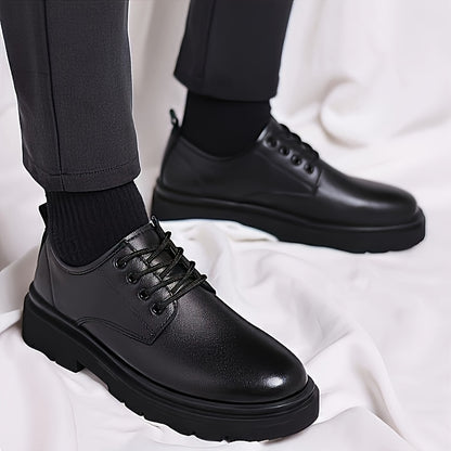 Stylish Men's Casual & Business Shoes - Versatile, Non-Slip, Lace-Up with Soft Sole for All Seasons, Dressy Shoes