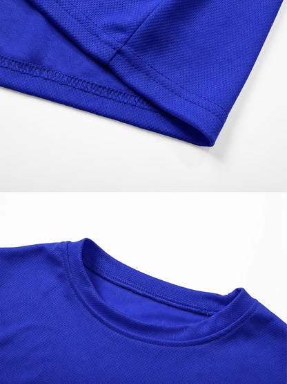 Boys' Quick-Dry Summer Shirt & Shorts Set with Reflective Strips