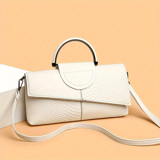 Կանացի ուսի պայուսակ՝ ռետրո կոկորդիլոսի նախշերով ձեռքի պայուսակ, կանացի էլեգանտ կլաչային դրամապանակ, նորաձև քառակուսի խաչաձև պայուսակ