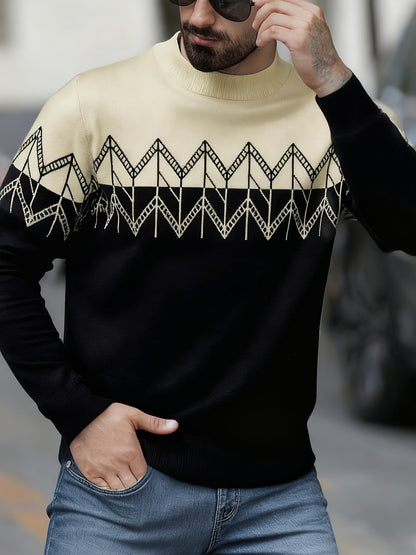 Men's Autumn/Winter Sweater, Men's Pullover Knit Sweater, Men's Winter Long Sleeve Sweater, Men's Winter Clothing, Men's Sweater, Christmas Sweater, Men's Christmas Sweater, Winter Men's Apparel, New Year's Apparel, Men's Aut