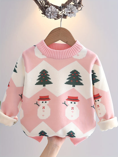 Աղջիկների ձմեռային բաճկոն՝ տաք, երկար թևքերով, փափուկ, վերարկուով, կլոր վզով և ամրակով, ձեռքով լվացվող հարմարավետ վերնազգեստ Սուրբ Ծննդյան, Նոր տարվա և զվարճանքի համար (մինչև) - Ոչ մեծ