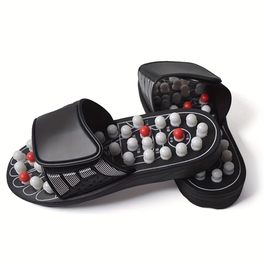 All-Season Polka Dot Massage Slippers with Acupoint Sole