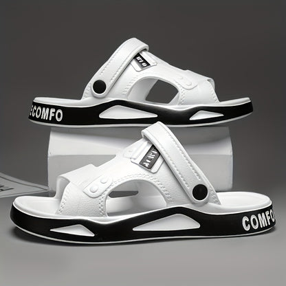 Men's Breathable EVA Summer Slides with Geometric Design