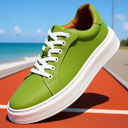 Men's Casual Outdoor Sneakers with Split Cow Leather Upper