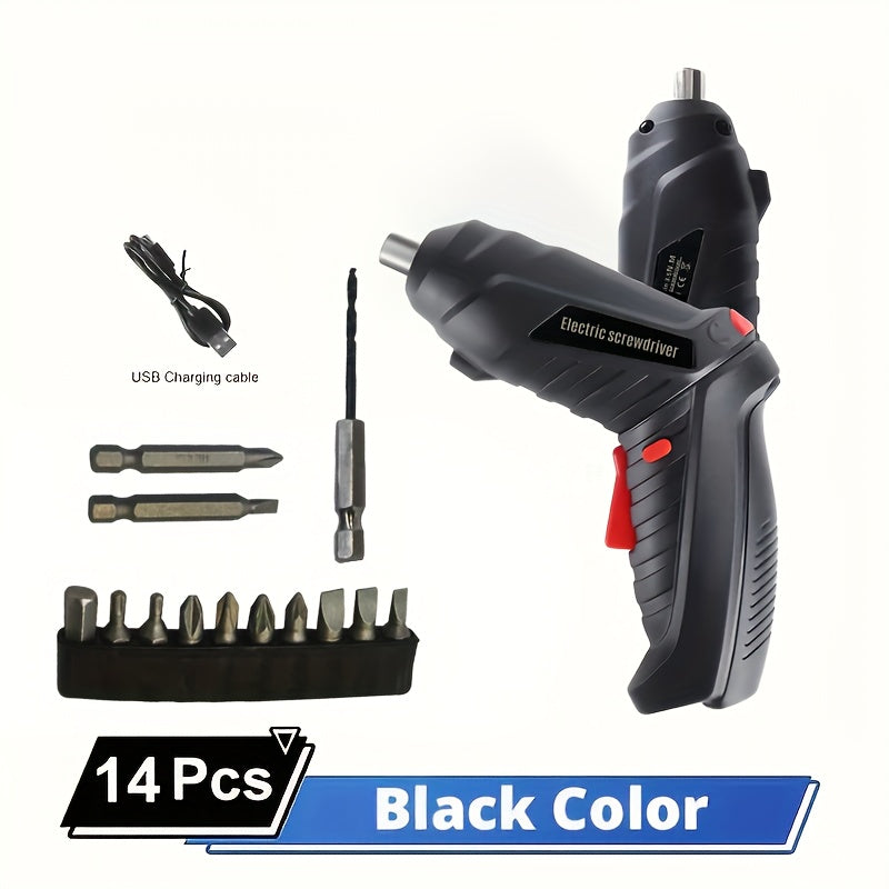 Portable Cordless Screwdriver Set, Featuring a Screw Gun And Mini Screwdriver, Designed for Electric Drill Kits. It Has an Adjustable Design, Durable Battery Life, High Torque, And Includes Various Accessories for Both Lovers