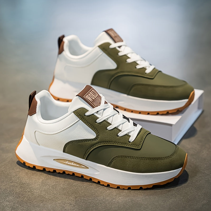 [sneakers] Men'S Running Shoes - Breathable, Non-Slip Casual Skate Shoes with Lace-Up Design, Comfortable And Durable