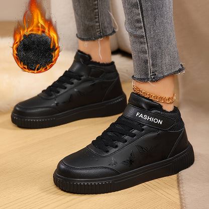 Women'S Butterfly Print Warm Sneakers - Lightweight, Comfortable, Thick-Soled Lace-Up Running Shoes for Work, School, and Stylish Outfits, Perfect for Students, Winter Footwear | Stylish Sneakers | EVA Sole Sneakers