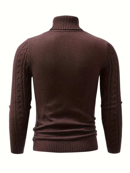 2024 New Cross-Border Men'S Plaid Knit Pullover Sweater (Men'S Warm Top)