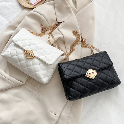 Բազմակողմանի ռոմբուսային կանացի պայուսակ, նորաձև վինտաժային շղթայական ուսապարկ, ձեռքի պայուսակ