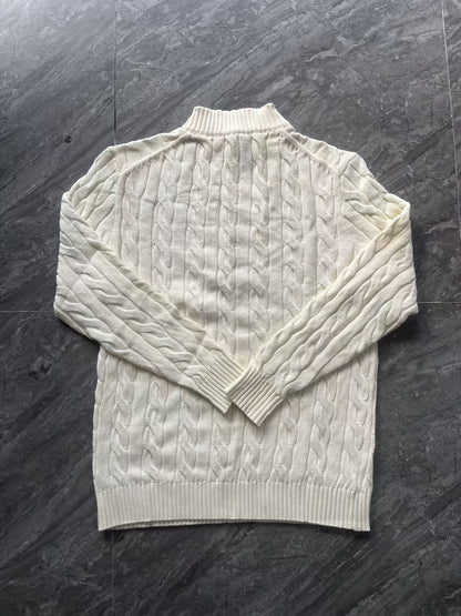 Men'S Casual Knit Sweater with a Half-Zip And Stand Collar, Perfect for a Relaxed Autumn And Winter Style