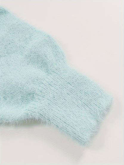 Մեծ չափս - Կանացի հարմարավետ դեղին V-ձև օձիքով սվիտեր՝ մարգարիտ կոճակներով և բրդյա եզրերով թևքերով - Ասիմետրիկ եզր, երկրաչափական նախշ, առօրյա ձմեռային սվիտեր առօրյա հագուստի համար, Ձմեռային հագուստ | V-ձև օձիքով սվիտեր | Մարգարիտ կոճակների մանրամասներ, Sw