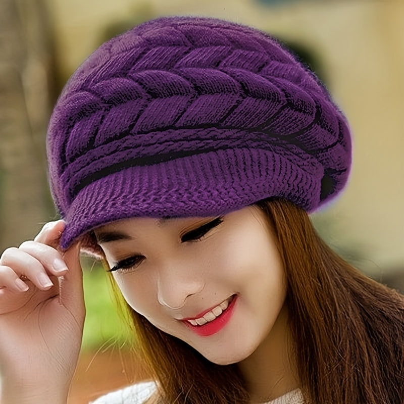 Women's Wool Beret Hat Warm Autumn Winter Outdoor Cap