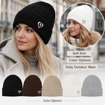Women's Soft Stretch Winter Beanie Knit Hat for Outdoor & Urban Wear