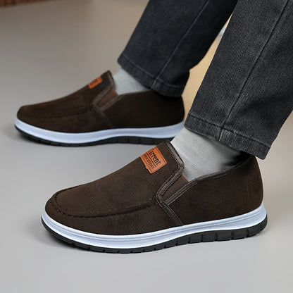 2024 Winter New Men's Boots, Comfortable Casual Versatile Slip-On -Lined Boots, Non-Slip Wear-Resistant Dad Shoes