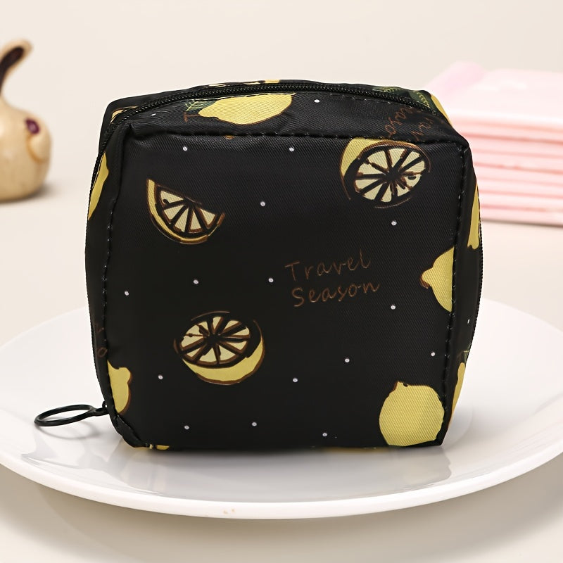 Cartoon Sanitary Napkin Storage Bag, Menstrual Cup Pouch Nursing Pad Holder Tampon Bags Feminine Product Pouches Portable Period Kit Bag For Girls Women