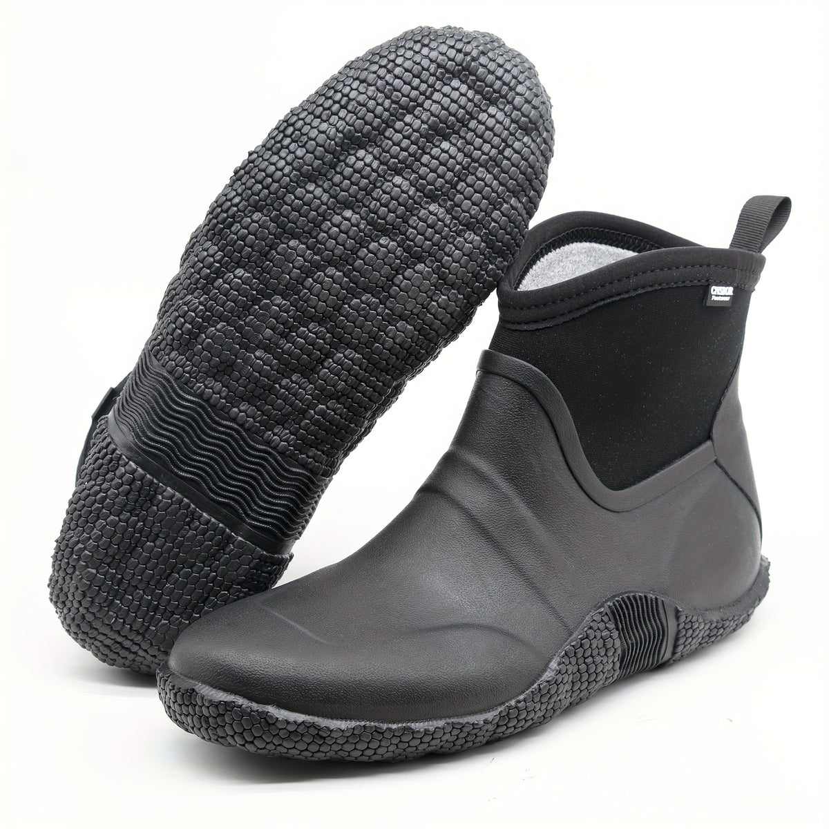 Men's Waterproof Outdoor Warm Slip-On Anti-Slip Rain Boots