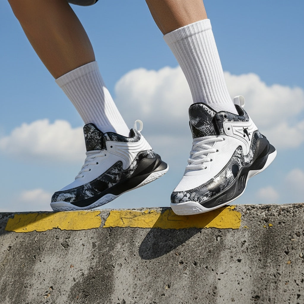 Men's Low-Top Basketball Sneakers | Comfortable Durable Lace-Up Shoes