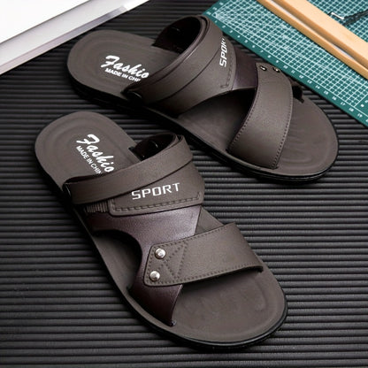 Men's Large Size Dual-purpose Outdoor Slipper for Couples, Outdoor Sports, Non-slip Soft Bottom Driving Shoes, Beach Open-toe Slippers - ayq