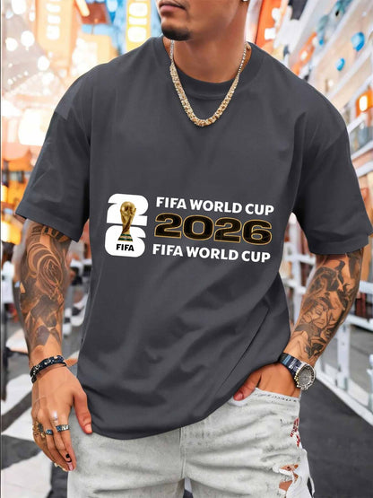 Men's FIFA World Cup 2026 Mesh T-Shirt, Casual Sporty Style