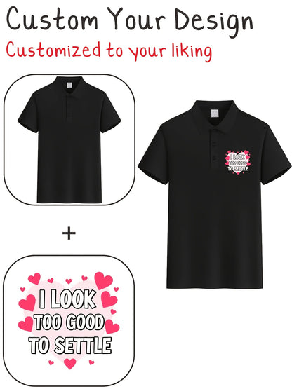Men's Summer Polo Shirts Custom Logo Short Sleeve Casual Tees