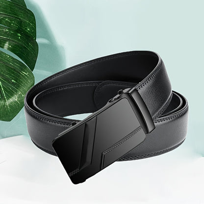 Business Men's Belt Black Automatic Buckle Fashion Belt Casual Men's Suit Belt Accessories