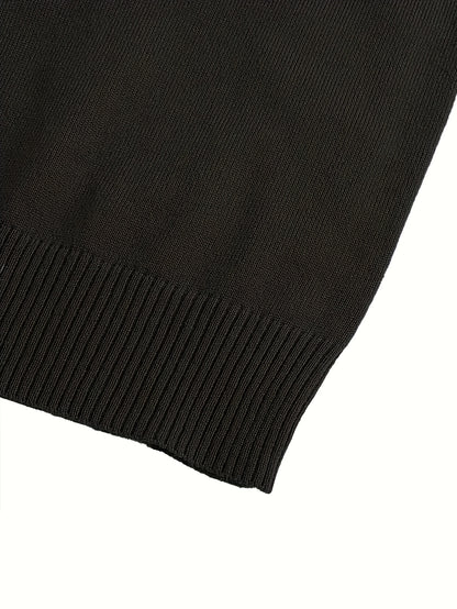 2023 New Cross-border Autumn and Winter Men's Round Neck Random Print Round Neck Knitted Sweater