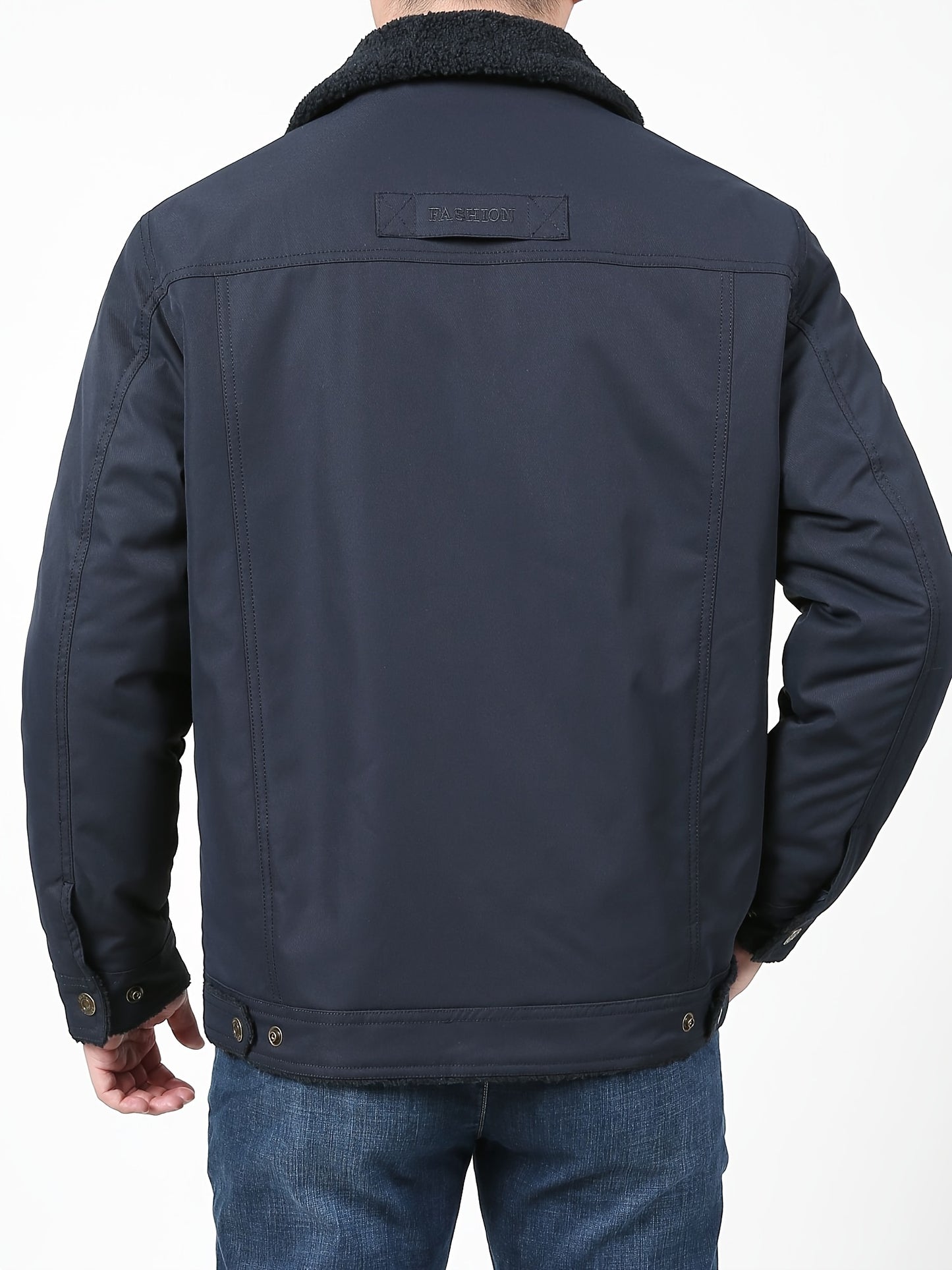 Տղամարդկանց բարձրակարգ, նորաձև, առօրյա, բազմակողմանի, բրդյա ծածկույթով, հաստ, քամուց պաշտպանող, տաք, գլխարկով ձմեռային բաճկոն