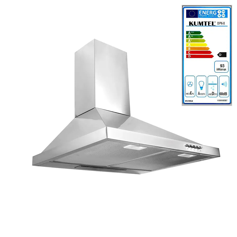 KUMTEL DP6-X INOX Mechanical Kitchen Exhaust Hood 130W