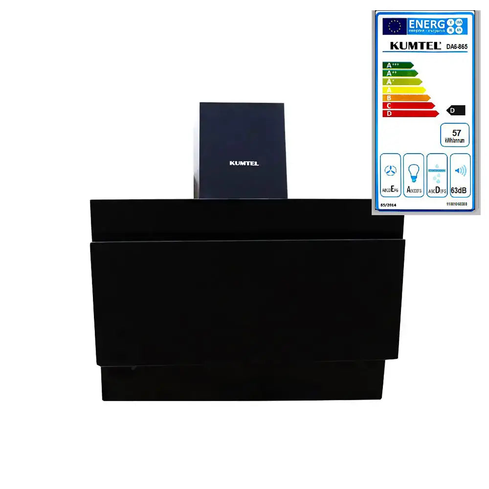 KUMTEL DA6-865 Black Kitchen Hood with Sensory Control