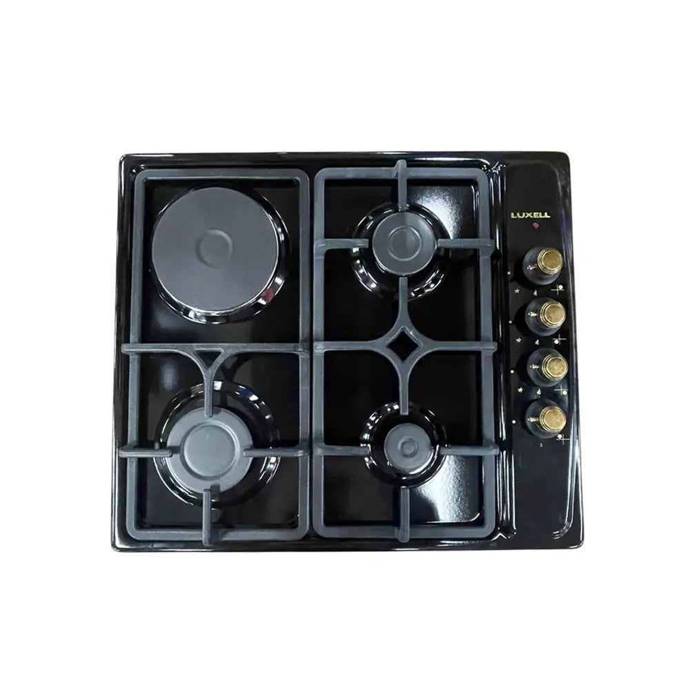 LUXELL Built-In Gas & Electric Cooktop Black Rustik