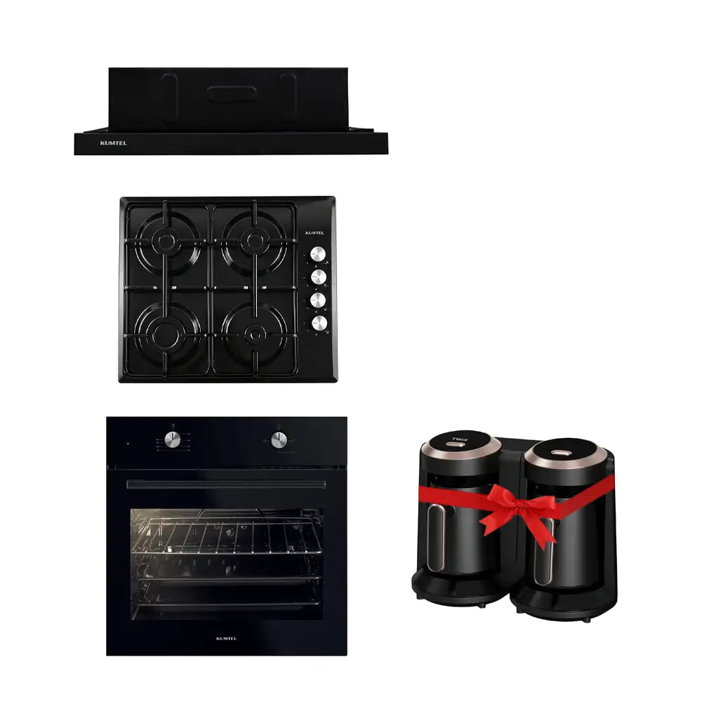KUMTEL B66-S2 Black Built-In Oven 56L Capacity