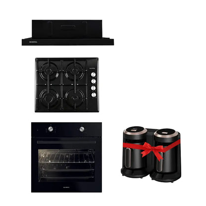 KUMTEL B66-S2 Black Built-In Oven 56L Capacity