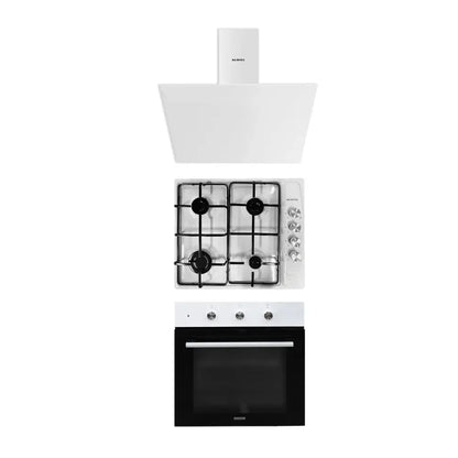 Luxell Built-In Oven 56L White with Timer and Dual Heating