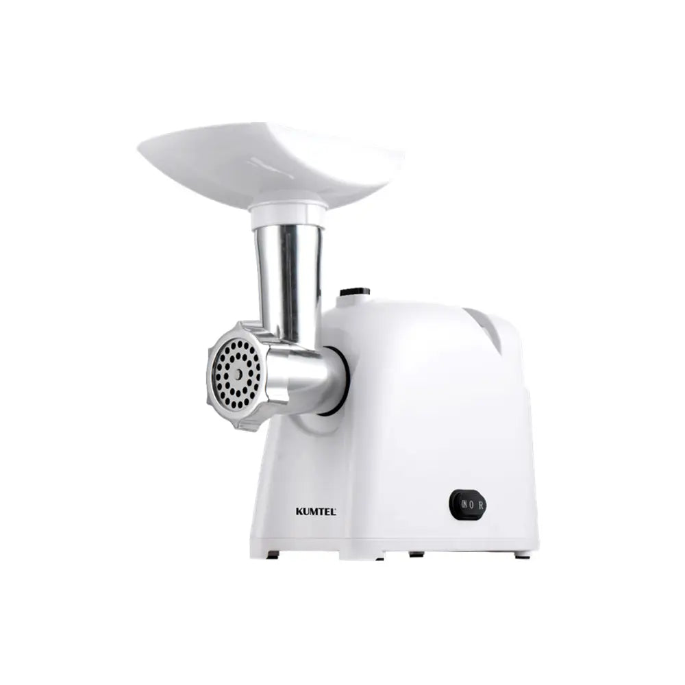 KUMTEL White Electric Meat Grinder 1000W with Accessories