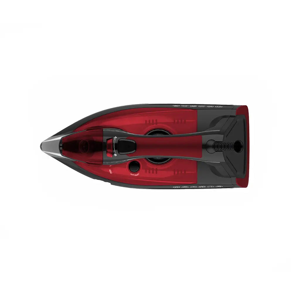KUMTEL Red Steam Iron with Ceramic Soleplate 2500W