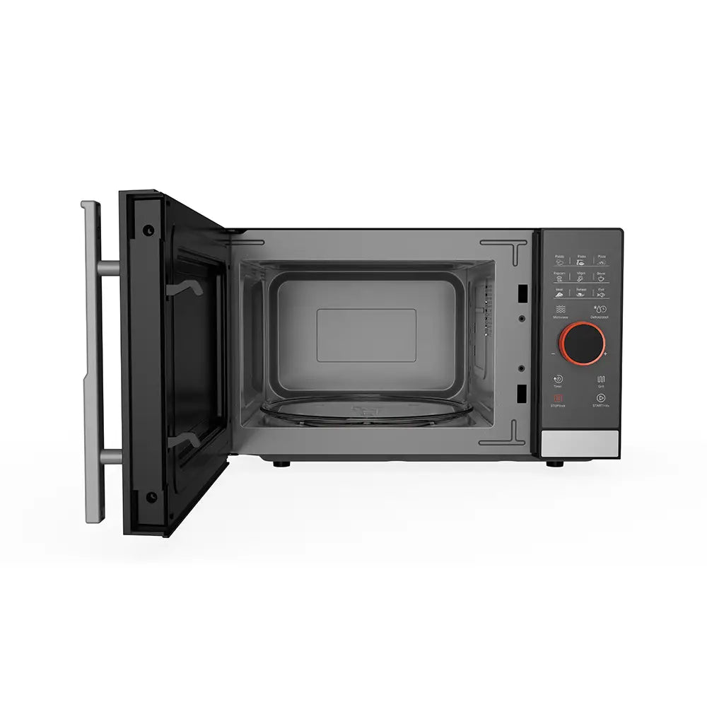 KUMTEL 23L Gray Microwave Oven with Grill and Touch Control