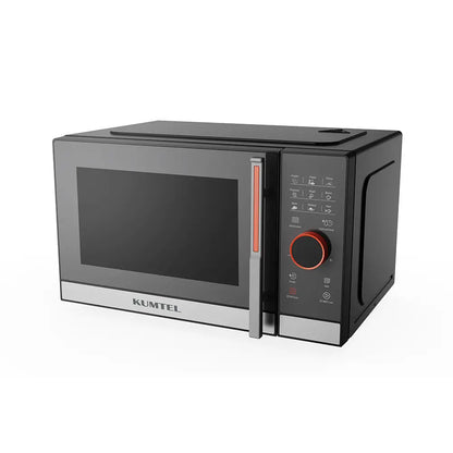 KUMTEL 23L Gray Microwave Oven with Grill and Touch Control