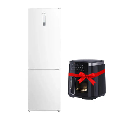 KUMTEL Two-Door Refrigerator with NoFrost and Bottom Freezer