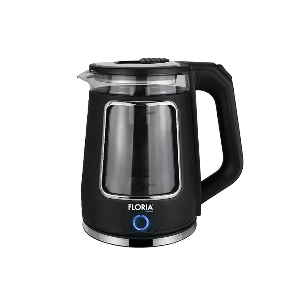 Floria Electric Kettle Black Compact 1.4L from Turkey