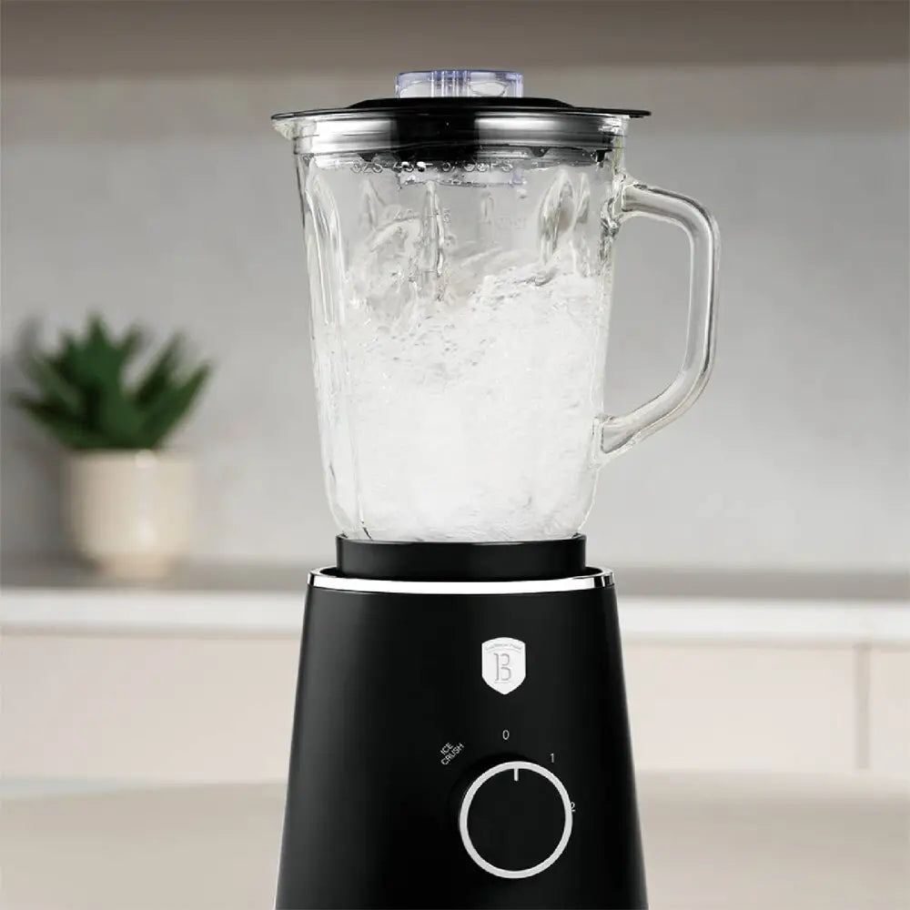 BerlingerHaus 1000W Black Glass Blender 1.5L Capacity