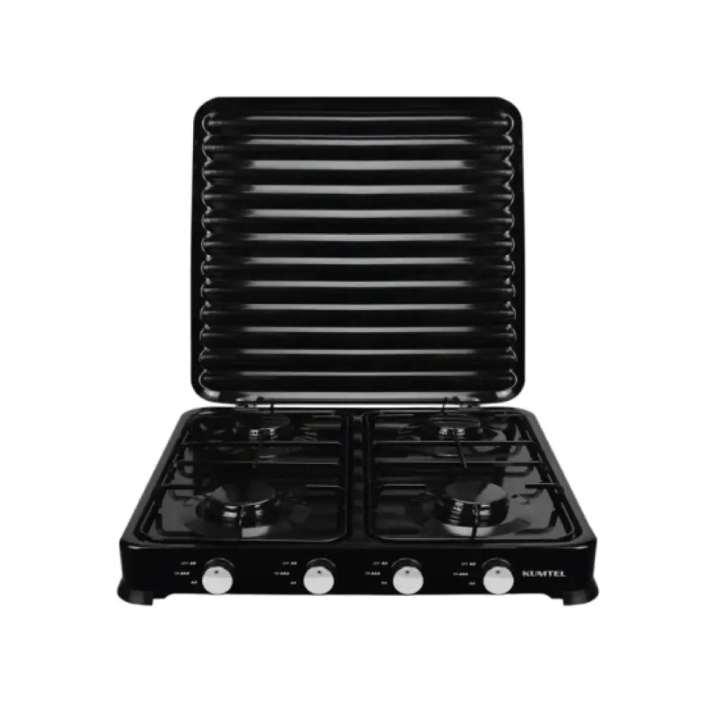 KUMTEL Black Portable Gas Stove 1200W Compact Cooktop