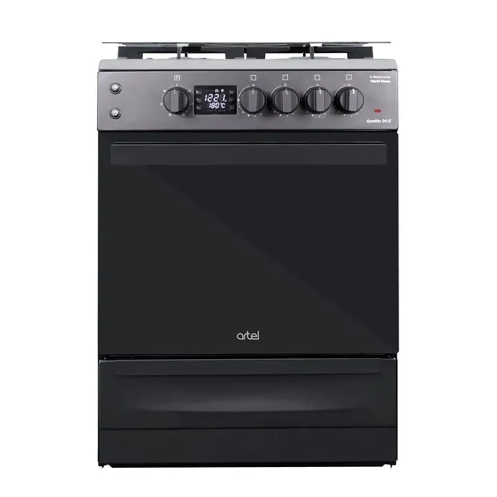 ARTEL APETITO 04-E Matte Black Gas Stove for Home Cooking