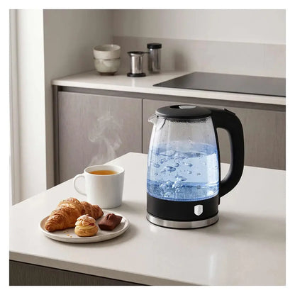 BerlingerHaus 1.7L Glass Electric Kettle Black 1800W